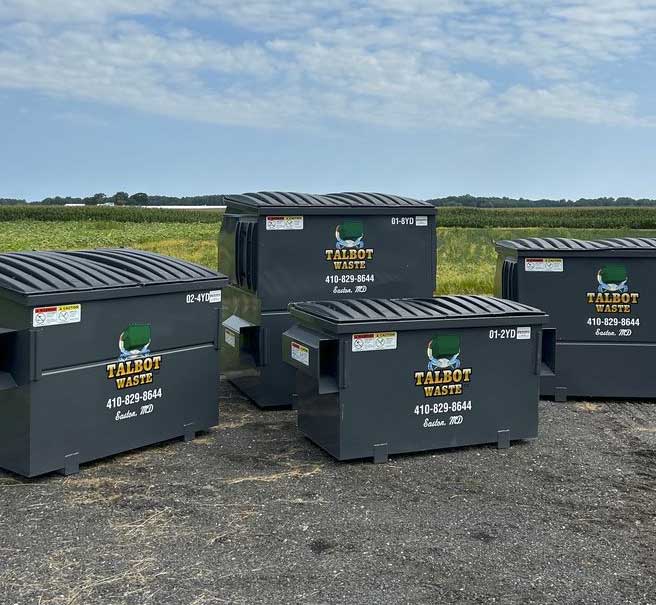 We offer multiple dumpster sizes to fit any businesses needs on the Eastern Shore of Maryland.