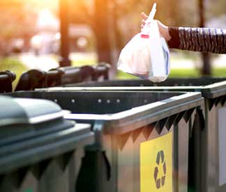 Recycling services for businesses.